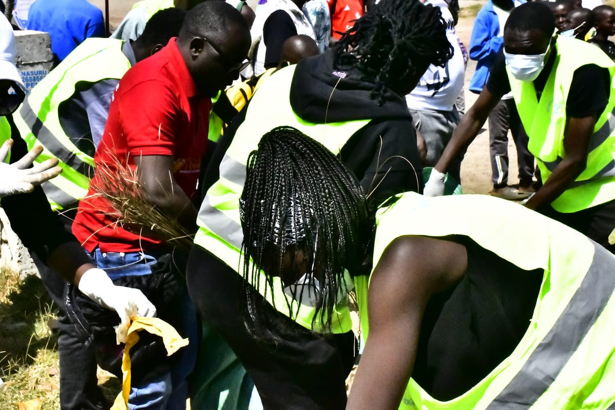 HKSAI Leads Environmental Peace Walk and Clean-Up in Huruma Estate, Uasin Gishu